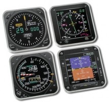 TRINTEC Altimeter Altitude Clock Airspeed Indicator Thermometer Console Set New 