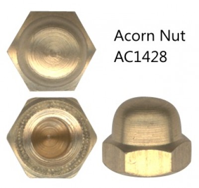 Dome 1/4-28 Stainless Steel Acorn Cap Hex Nut  1/4 x 28 Nuts 1/4x28 50 