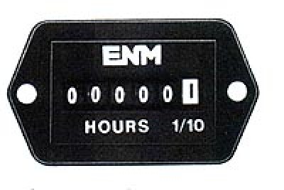 thumbnail image 2 of ENM Chicago 2" Analog Hour Meter – T40A3932, 4-40V DC, Quartz, Two-Face Time Totalizing, New 2 of 6