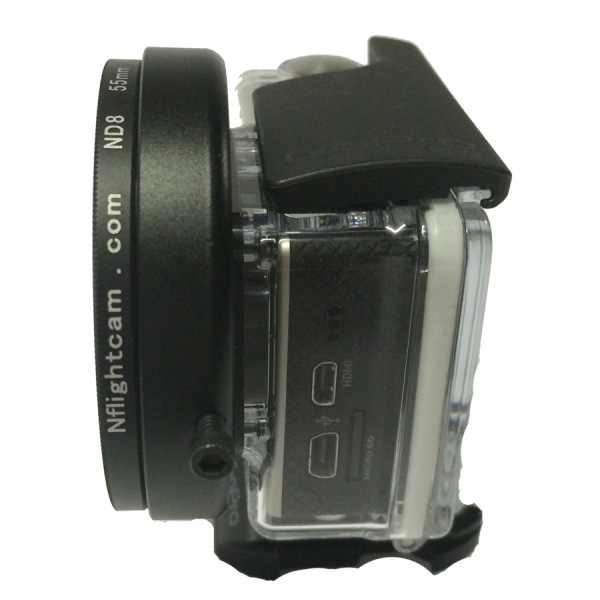Nflightcam 37mm GoPro Adapter with ND8 Filter and Frame 
