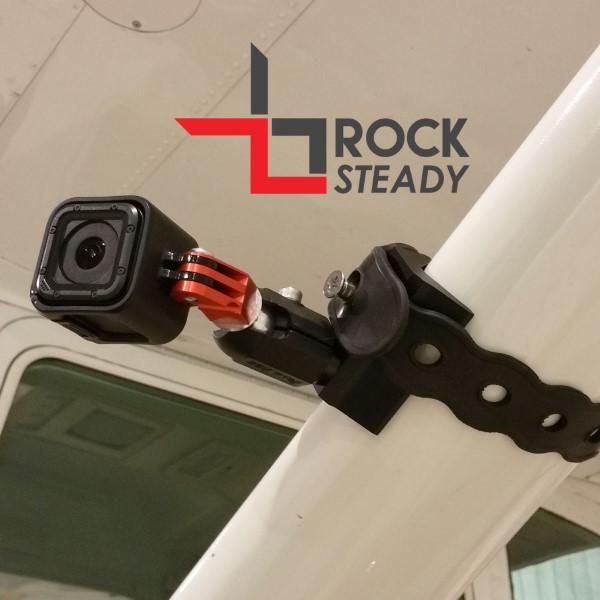 Flight Flix GoPro Rock Steady Slim Strut Mount Strut Base with Rubber Strap